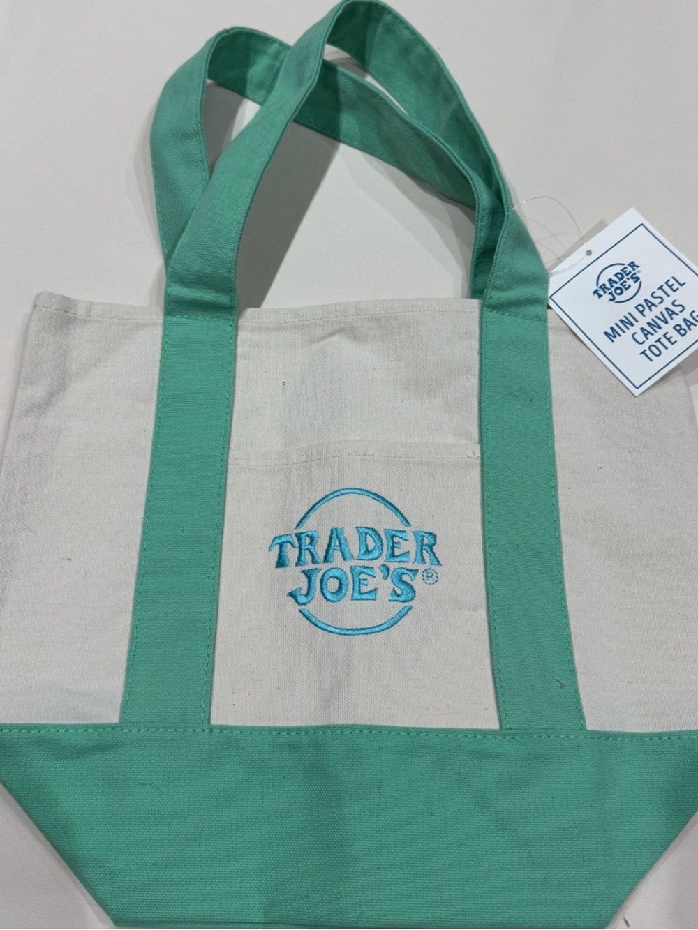 Trader Joe's Mini Pastel Canvas Tote